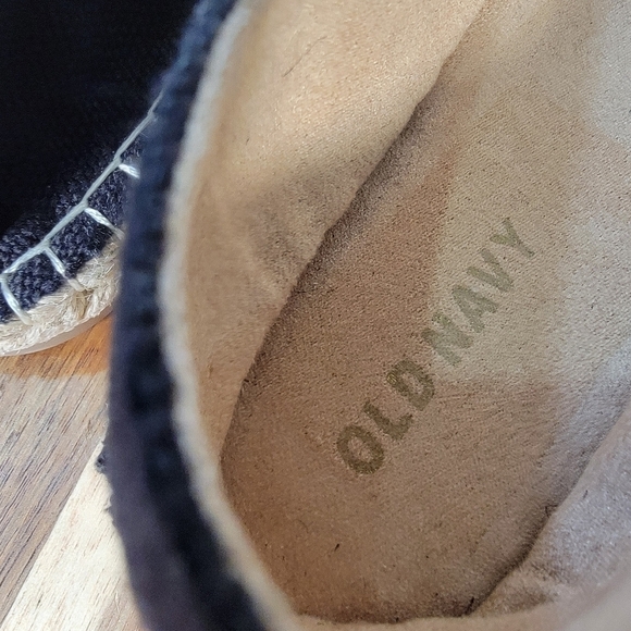 Old Navy Black Jack Espadrilles Canvas Flats Summer Vacation Size 11 - Picture 15 of 16